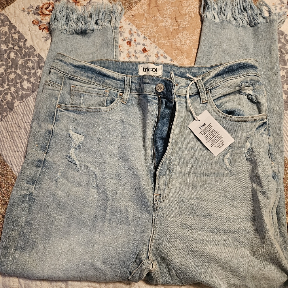 Light Blue Distressed Women Jeans